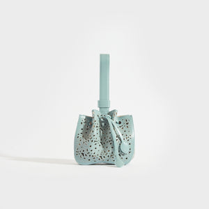 ALAÏA Rose Marie Embellished Laser-Cut Leather Bucket Bag