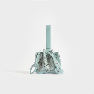 ALAÏA Rose Marie Embellished Laser-Cut Leather Bucket Bag