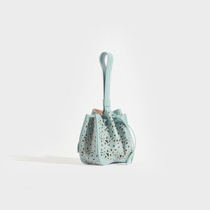 ALAÏA Rose Marie Embellished Laser-Cut Leather Bucket Bag