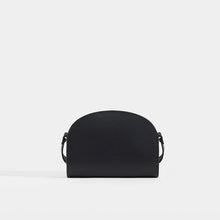 Load image into Gallery viewer, Rear of APC Half Moon Saffiano Leather Crossbody in Black