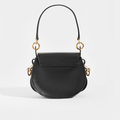 Tess Small Crossbody Bag in Black Leather and Suede