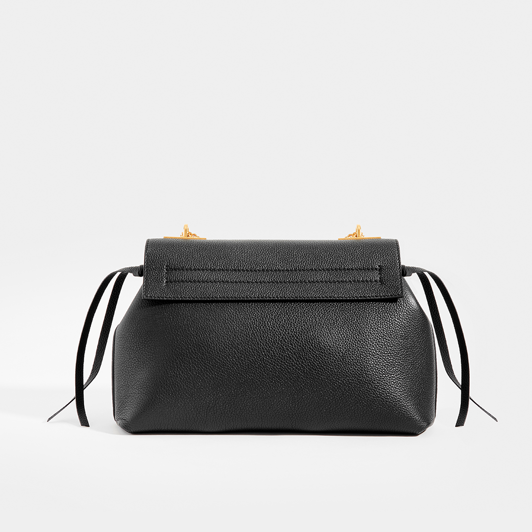 Garavani VRING Small Shoulder Bag in Black Leather