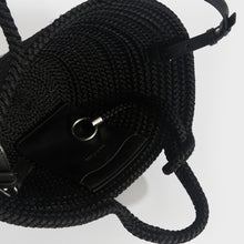 Load image into Gallery viewer, Inside shot of Balenciaga Ibiza nylon and leather basket bag in black.