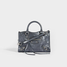 Load image into Gallery viewer, BALENCIAGA Neo Classic City Nano Leather Bag in Grey with top handles and shoulder strap