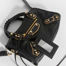 Load image into Gallery viewer, BALENCIAGA Mini City Bag With Gold Hardware in Black Leather