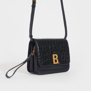 Balenciaga logo sales crossbody bag