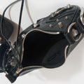 Cagole XS Studded Textured-Leather Shoulder Bag in Black