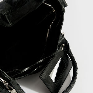 BALENCIAGA City Medium Bag in Black Leather