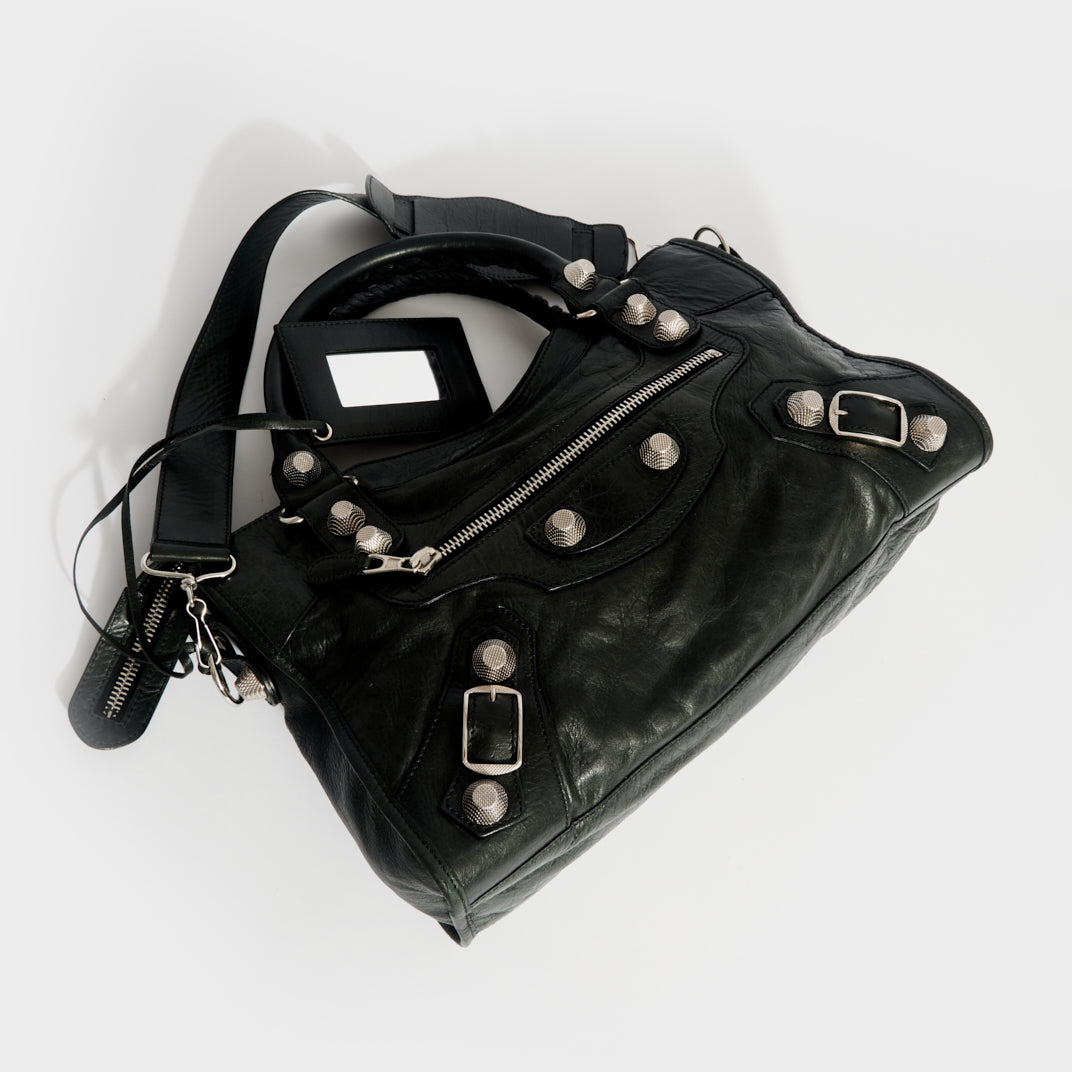 City Medium Bag in Black Leather