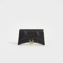 Load image into Gallery viewer, Front view of the BALENCIAGA Hourglass Chain Bag in Black