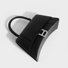 Load image into Gallery viewer, BALENCIAGA Small Hourglass Bag in Black Grained Leather
