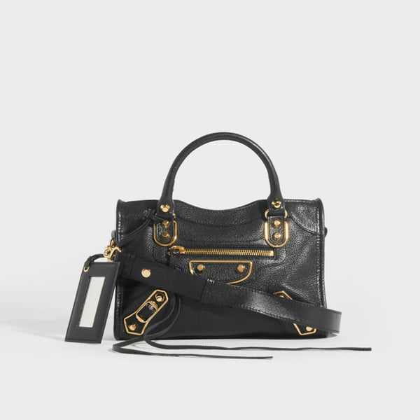 Balenciaga mini best sale city bag black