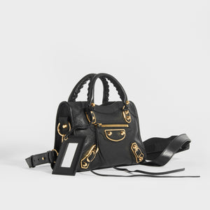 Balenciaga black and gold bag Clearance