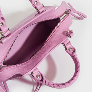 BALENCIAGA Mini Neo Classic City Leather Bag in Lilac