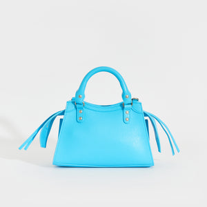 BALENCIAGA Mini Neo Classic City Leather Bag in Azur