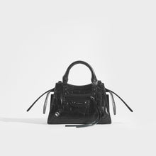 Load image into Gallery viewer, Front view of the BALENCIAGA Neo Classic City Mini Croc-effect Leather Bag