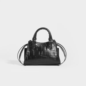 BALENCIAGA Nano Neo Classic City Croc-effect Leather Bag