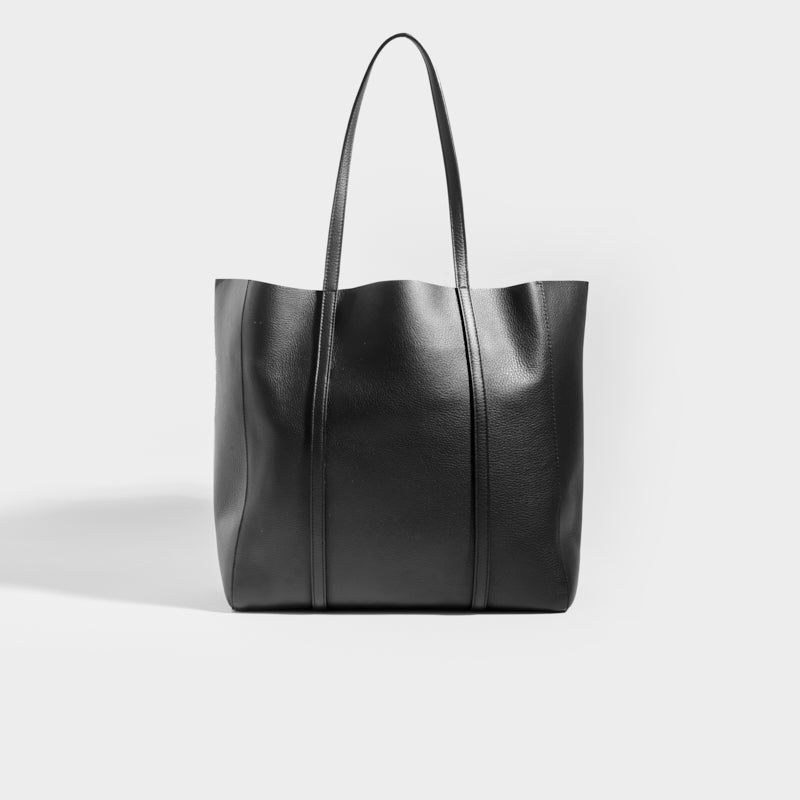 Small Everyday Tote in Black Leather