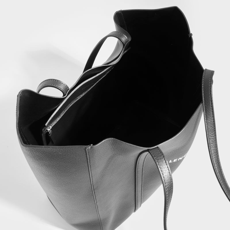 Small Everyday Tote in Black Leather