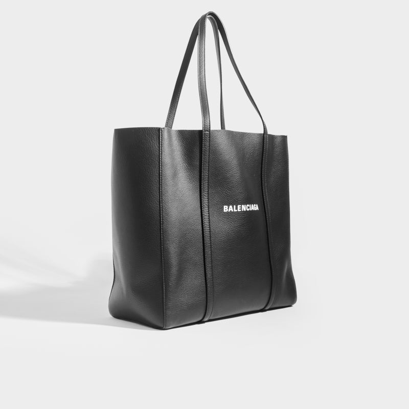 Small Everyday Tote in Black Leather