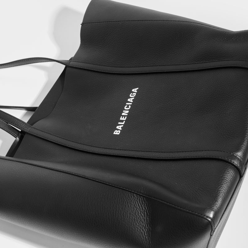 Small Everyday Tote in Black Leather