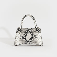 Load image into Gallery viewer, Rear of the BALENCIAGA Small Hourglass Top Handle Bag in Python Print