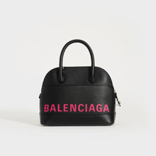 Load image into Gallery viewer, Rear view of the BALENCIAGA Small Leather Ville Top-Handle Bag in Black