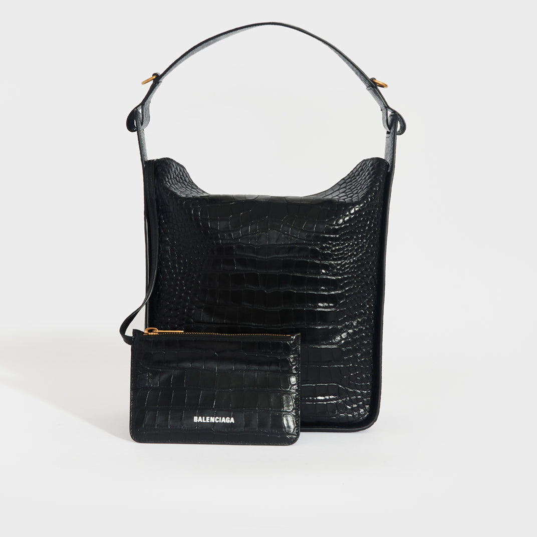 BALENCIAGA Small Everyday Tote in Black Leather COCOON