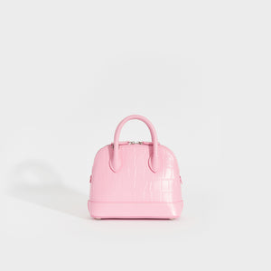 BALENCIAGA XXS Ville Embossed Leather Tote in Pink