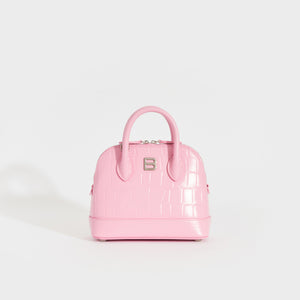 BALENCIAGA XXS Ville Embossed Leather Tote in Pink