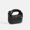 Mini Jodie Intrecciato Leather Bag in Black