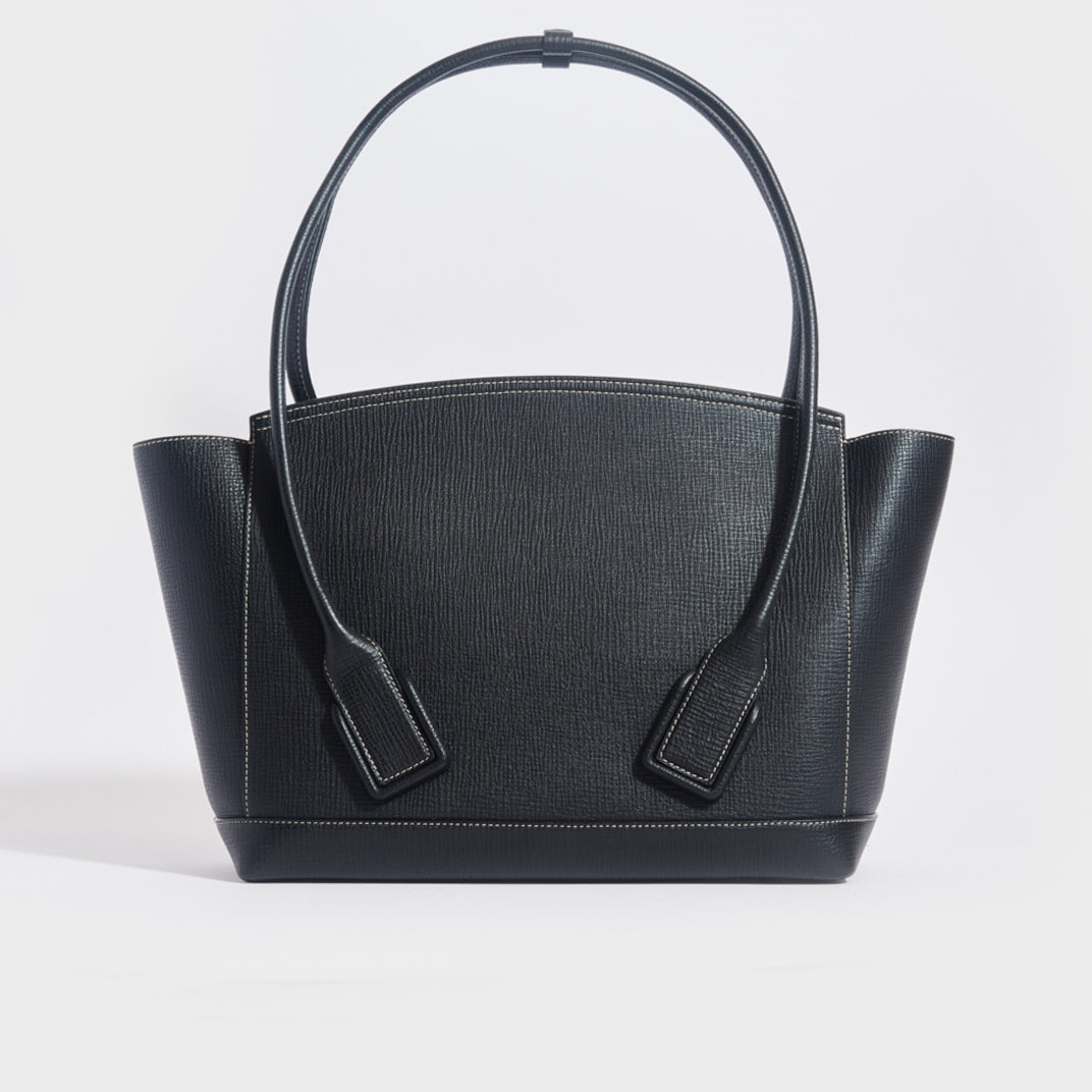 BOTTEGA VENETA Arco Large Grained Leather Tote in Black with Gold Hardware [ReSale]