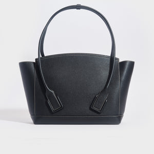 BOTTEGA VENETA Arco Large Grained Leather Tote in Black with Silver Hardware