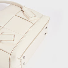 Load image into Gallery viewer, BOTTEGA VENETA Arco Small Intrecciato Leather Tote Bag in White