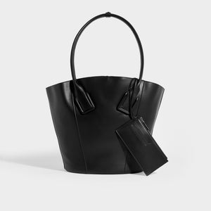 BOTTEGA VENETA Basket Large Leather Tote Bag in Black