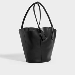 BOTTEGA VENETA Basket Large Leather Tote Bag in Black