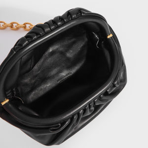 BOTTEGA VENETA Belt Chain Pouch in Black Leather