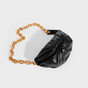 BOTTEGA VENETA Belt Chain Pouch in Black Leather