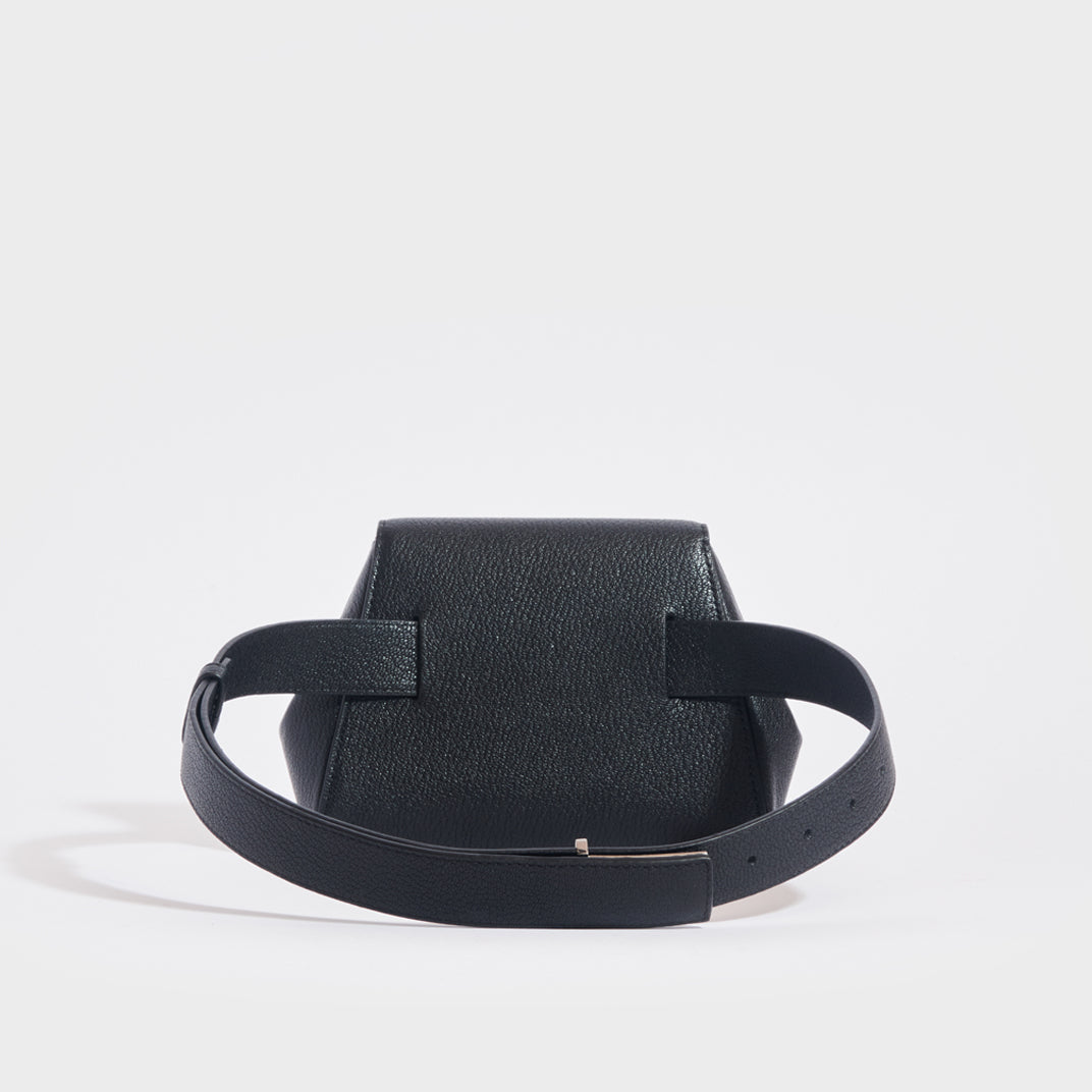 BOTTEGA VENETA Geometric Leather Belt Bag in Black [ReSale]