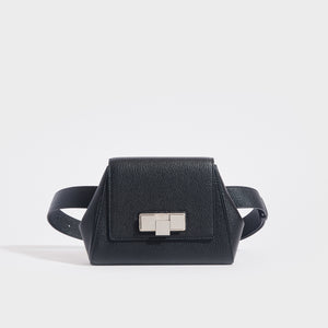 BOTTEGA VENETA Geometric Leather Belt Bag in Black