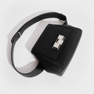 BOTTEGA VENETA Geometric Leather Belt Bag in Black