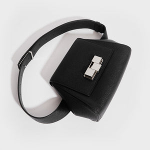 BOTTEGA VENETA Geometric Leather Belt Bag in Black [ReSale]