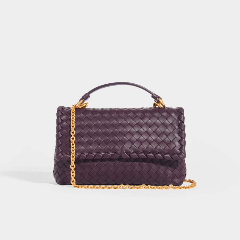 Intrecciato Baby Olimpia Shoulder Bag in Grape