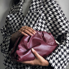 Load image into Gallery viewer, BOTTEGA VENETA The Pouch Leather Clutch in Burgundy