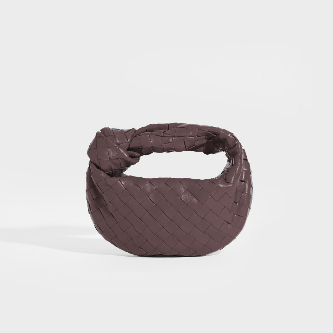 Mini Jodie Intrecciato Leather Bag in Grape