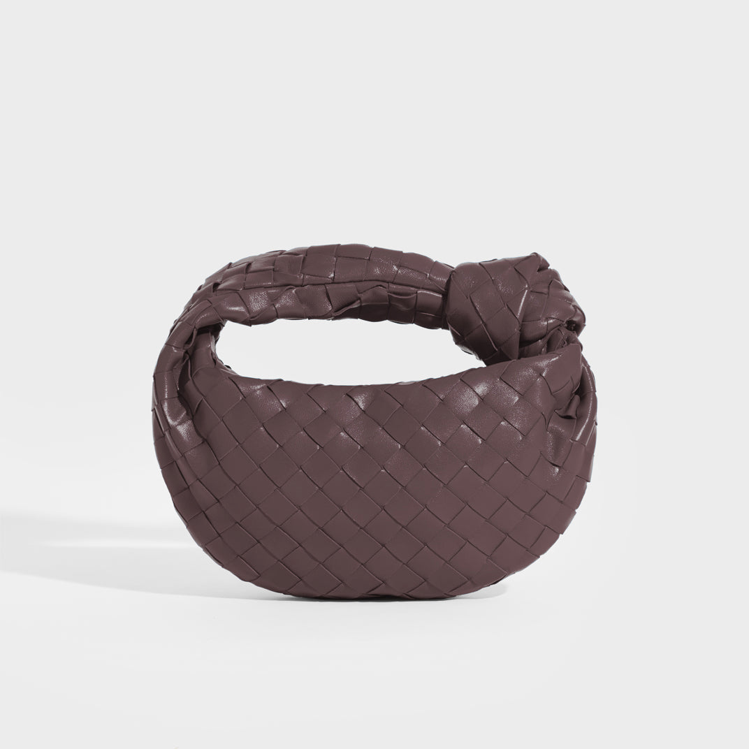 Mini Jodie Intrecciato Leather Bag in Grape