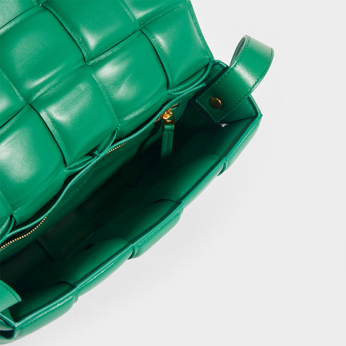 BOTTEGA VENETA Padded Cassette Bag in Racing Green