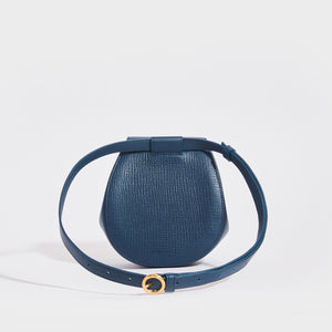 BOTTEGA VENETA Palmellato Rounded Leather Belt Bag in Deep Blue