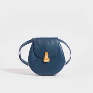 BOTTEGA VENETA Palmellato Rounded Leather Belt Bag in Deep Blue