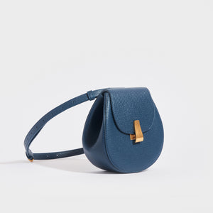 BOTTEGA VENETA Palmellato Rounded Leather Belt Bag in Deep Blue